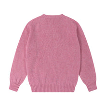 PINK SHETLAND CREW NECK SWEATER