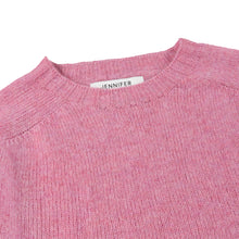 PINK SHETLAND CREW NECK SWEATER