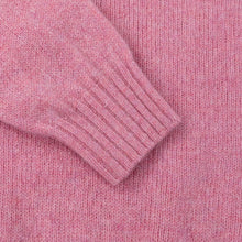 PINK SHETLAND CREW NECK SWEATER