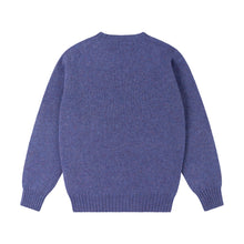 VIOLET PURPLE SHETLAND CREW NECK SWEATER