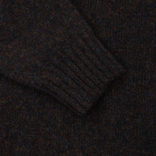 BLACK SHETLAND CREW NECK SWEATER