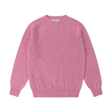 PINK SHETLAND CREW NECK SWEATER