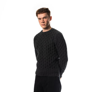 CABLE SWEATER - CHARCOAL