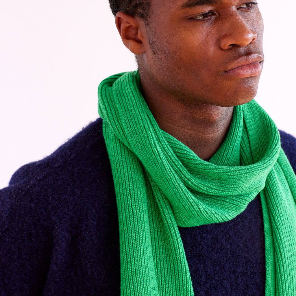 RIB SCARF - GREEN – Jennifer Kent